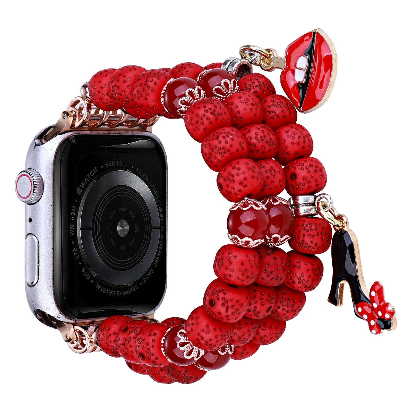 For Apple Watch Series 9 8 7 41mm 6 5 SE SE (2022) SE (2023) 4 40mm 3 2 1 38mm Beaded Watch Band Color Bodhi-shape Bracelet Replacement Strap For Apple Watch Series 9 8 7 41mm 6 5 SE SE (2022) SE (2023) 4 40mm 3 2 1 38mm Beaded Watch Band Color Bodhi-shape Bracelet Replacement Strap